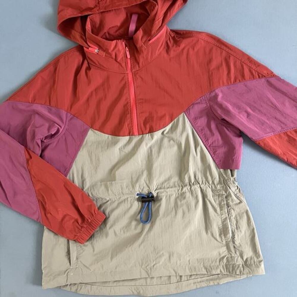 Lululemon Evergreen Anorak Pink Punch Pink Lychee Raw Linen Windbreaker - Picture 5 of 6